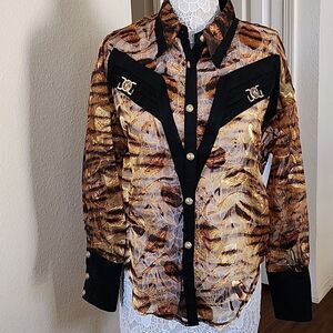 Emilio Pucci  Animal Print Top Size Large